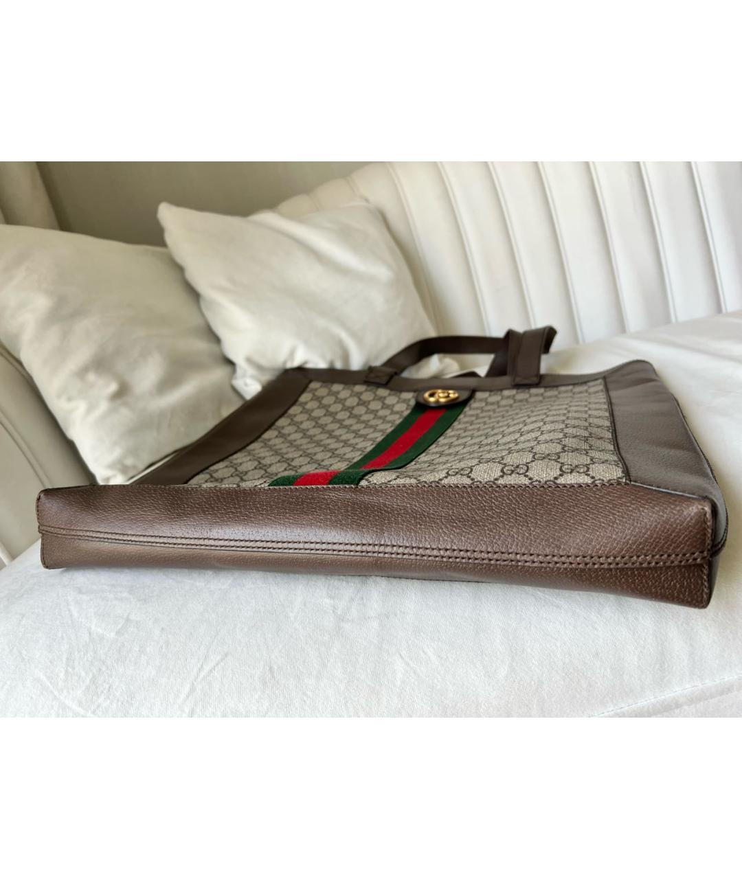 GUCCI Бежевая сумка тоут, фото 4