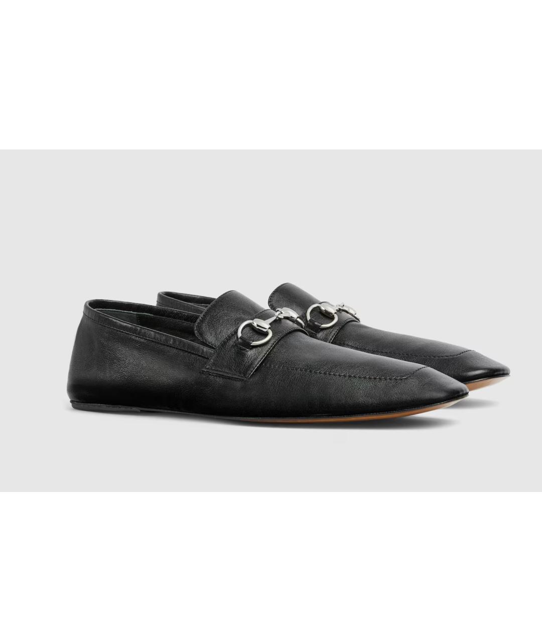 GUCCI Черные кожаные лоферы, фото 2