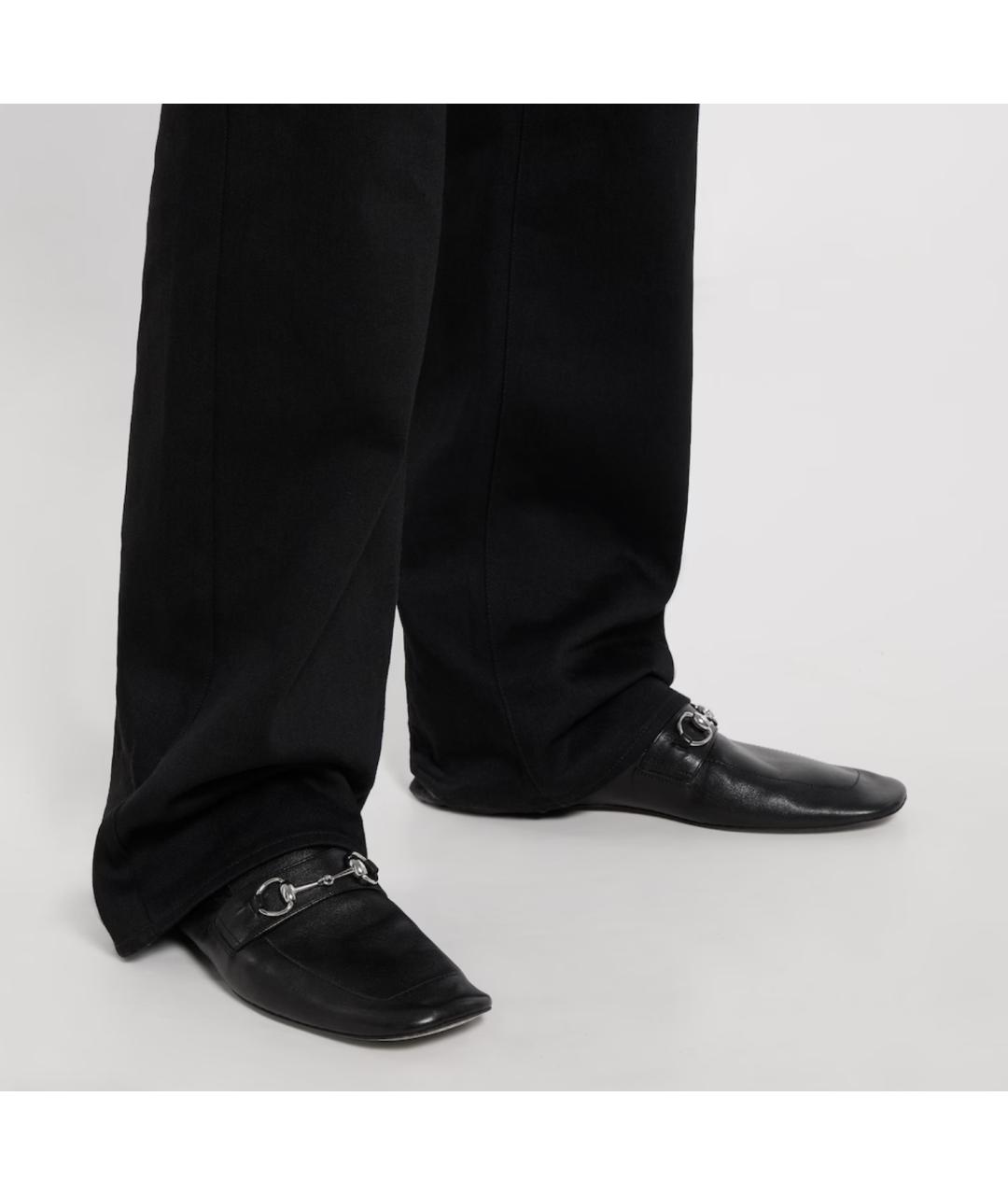 GUCCI Черные кожаные лоферы, фото 3