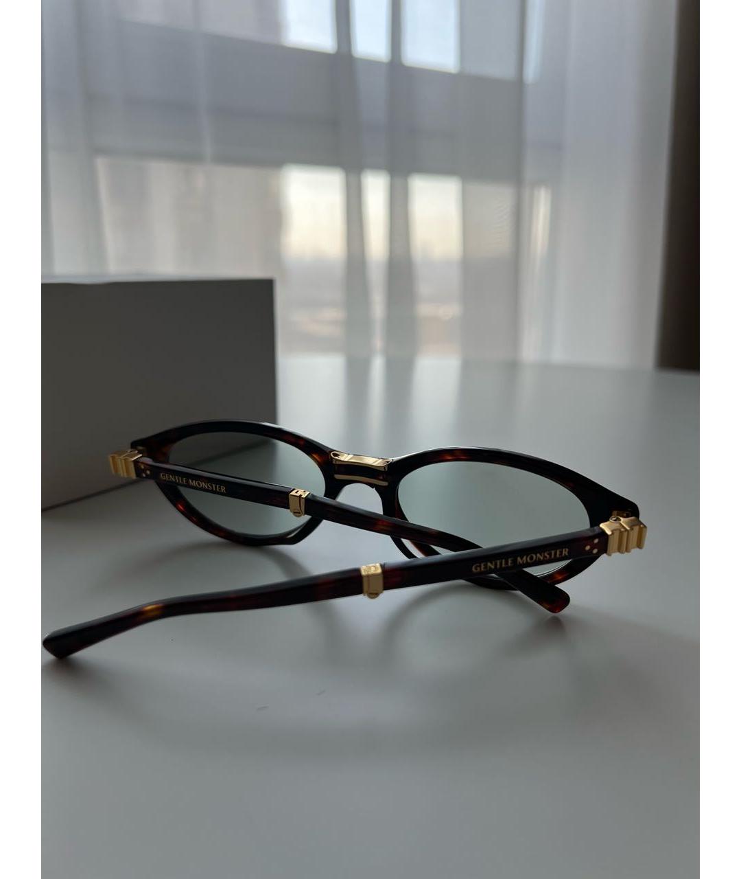 GENTLE MONSTER Коричневые пластиковые солнцезащитные очки, фото 7