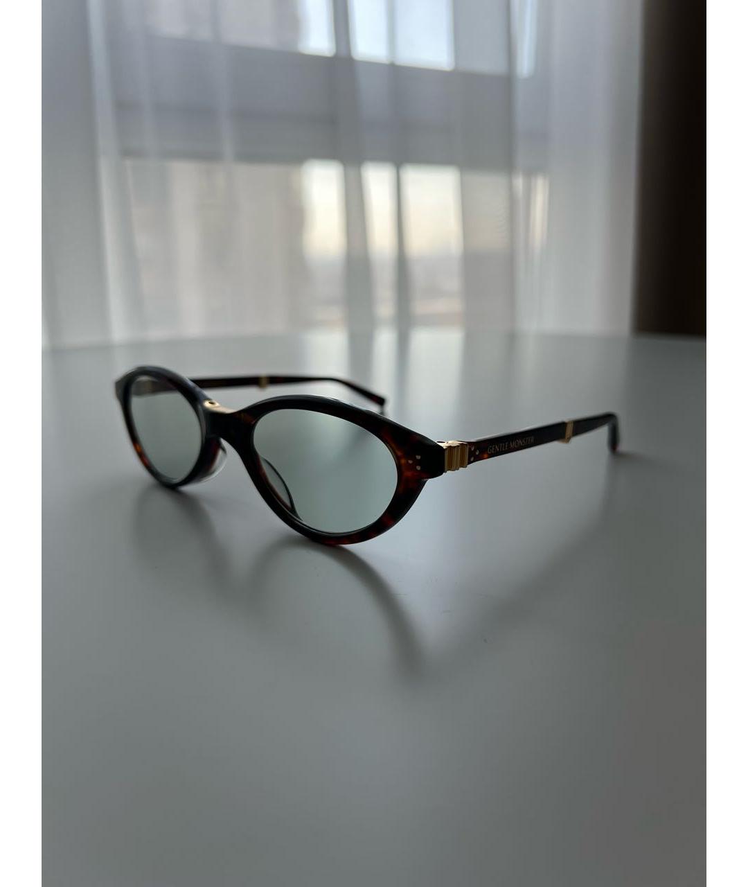 GENTLE MONSTER Коричневые пластиковые солнцезащитные очки, фото 4