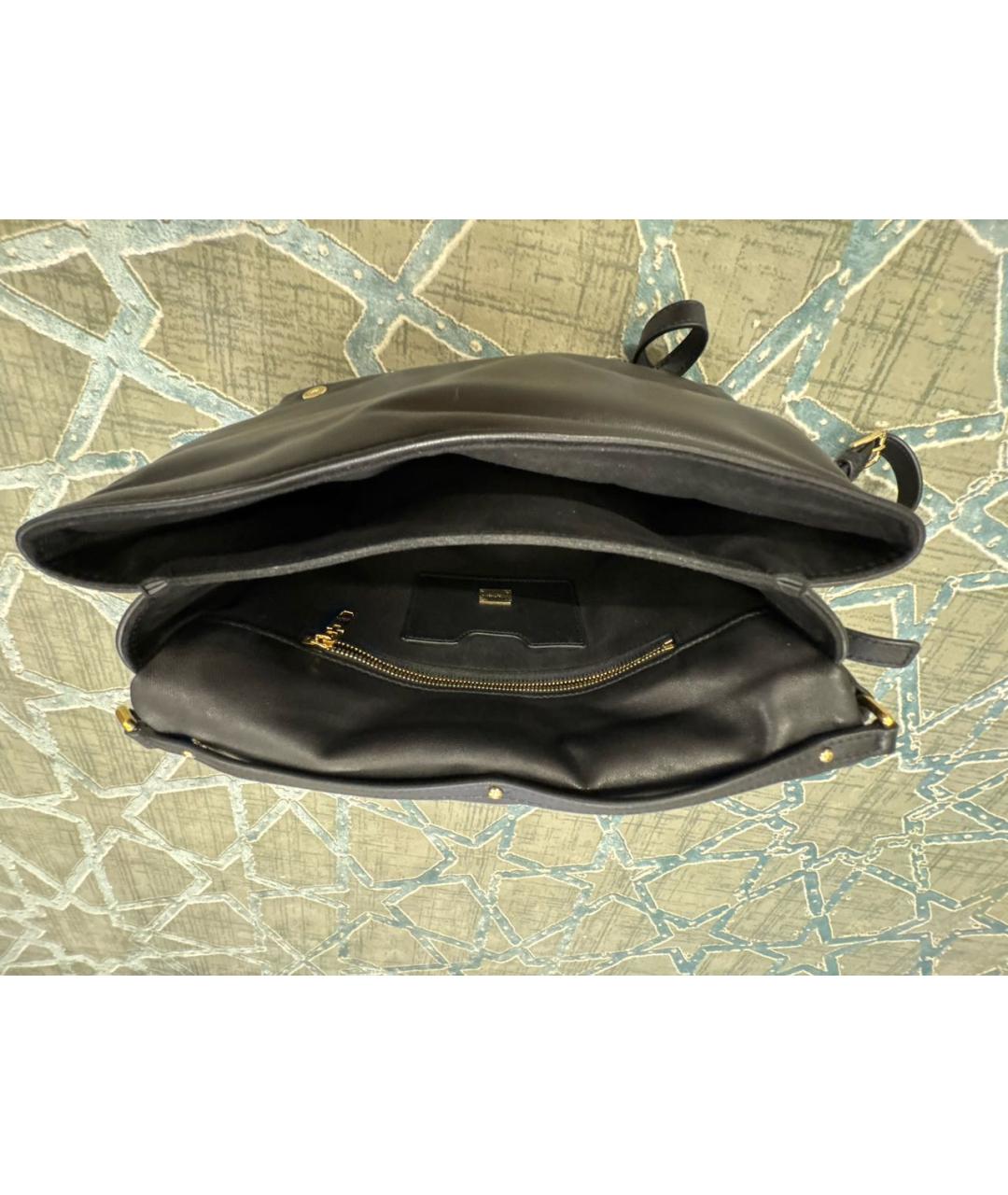 DOLCE&GABBANA Черная кожаная сумка через плечо, фото 4