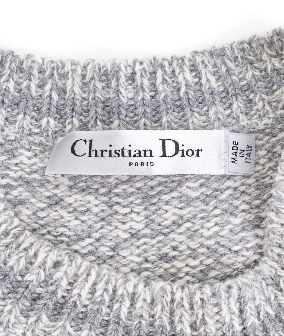 CHRISTIAN DIOR Серая шерстяная жилетка, фото 3