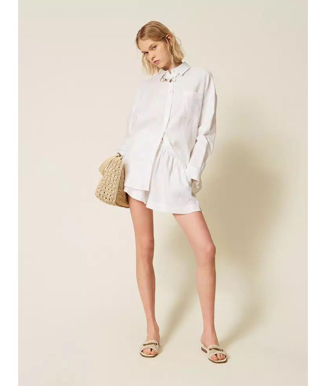 TWIN-SET Бежевые синтетические шлепанцы, фото 2