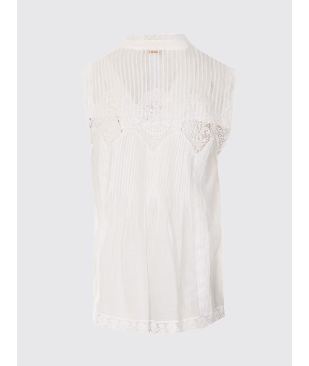 TWIN-SET Белая хлопковая блузы, фото 2