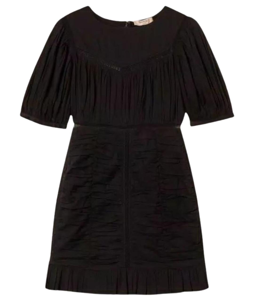 TWIN-SET Черное хлопковое повседневное платье, фото 1