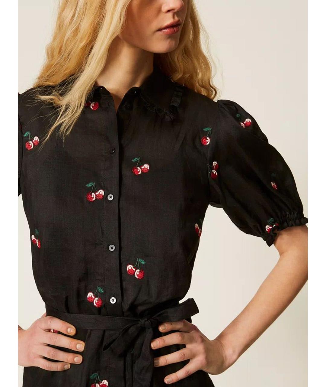 TWIN-SET Мульти хлопковое повседневное платье, фото 6