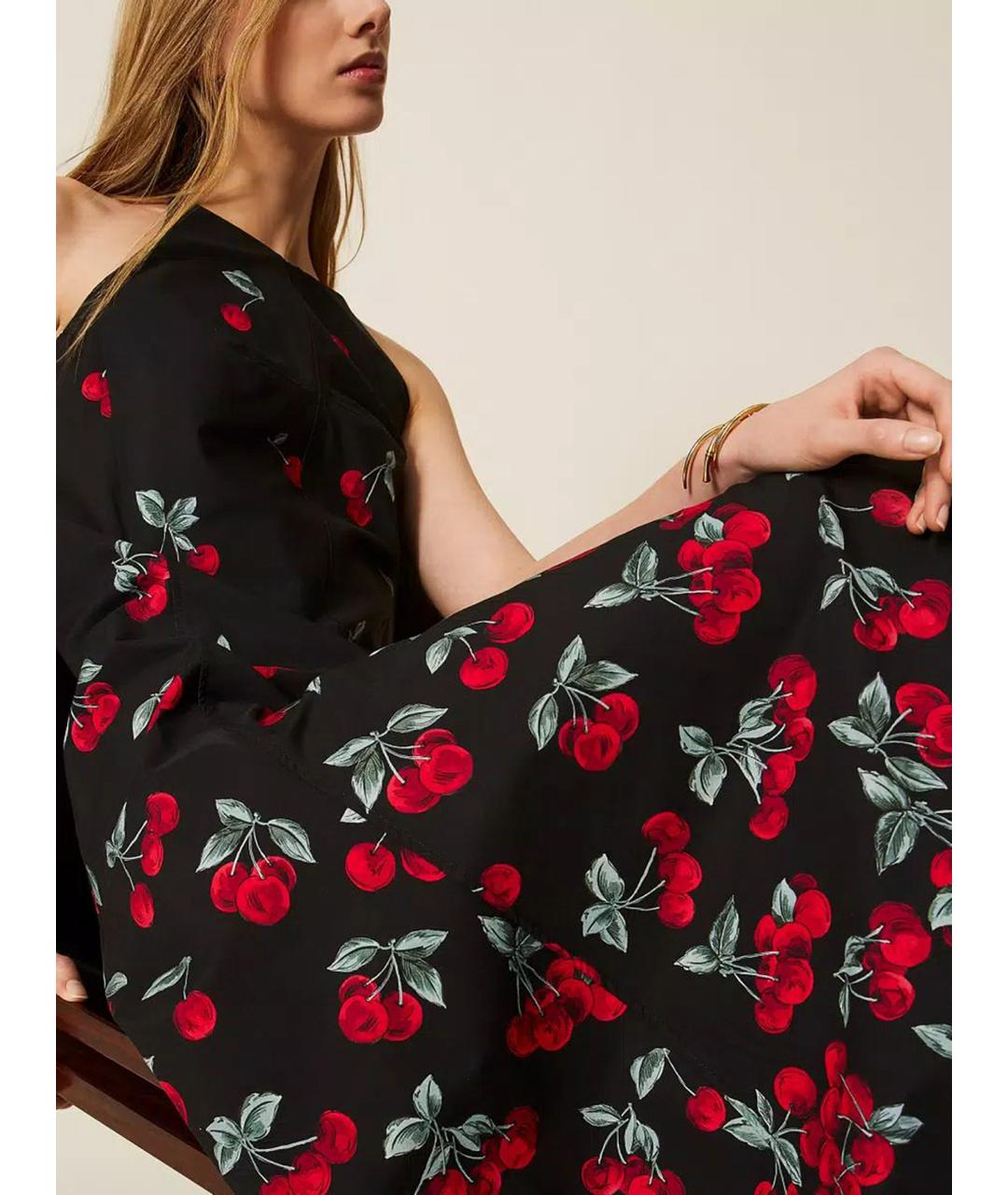 TWIN-SET Мульти хлопковое повседневное платье, фото 6