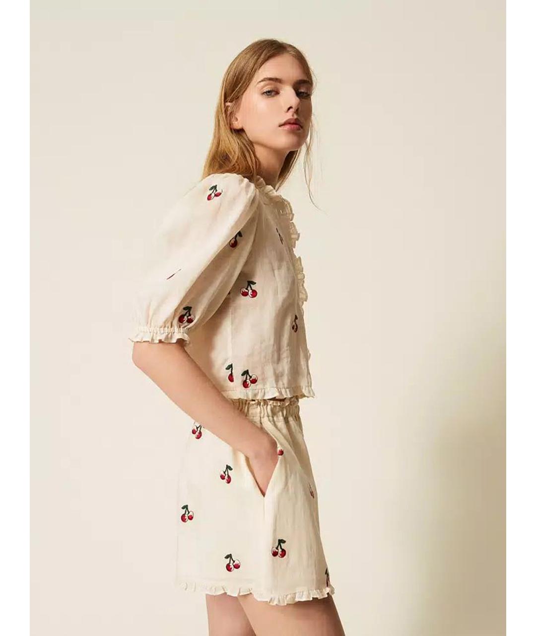 TWIN-SET Мульти хлопковые шорты, фото 4