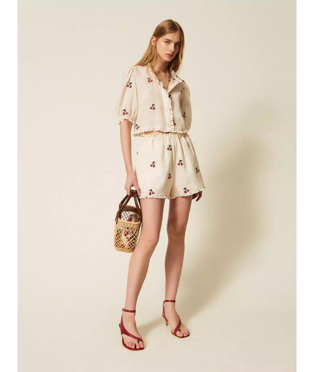 TWIN-SET Мульти хлопковые шорты, фото 2