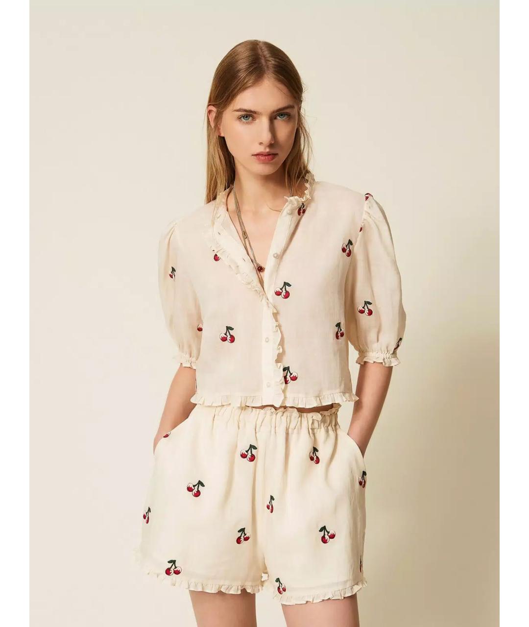 TWIN-SET Мульти хлопковые шорты, фото 3