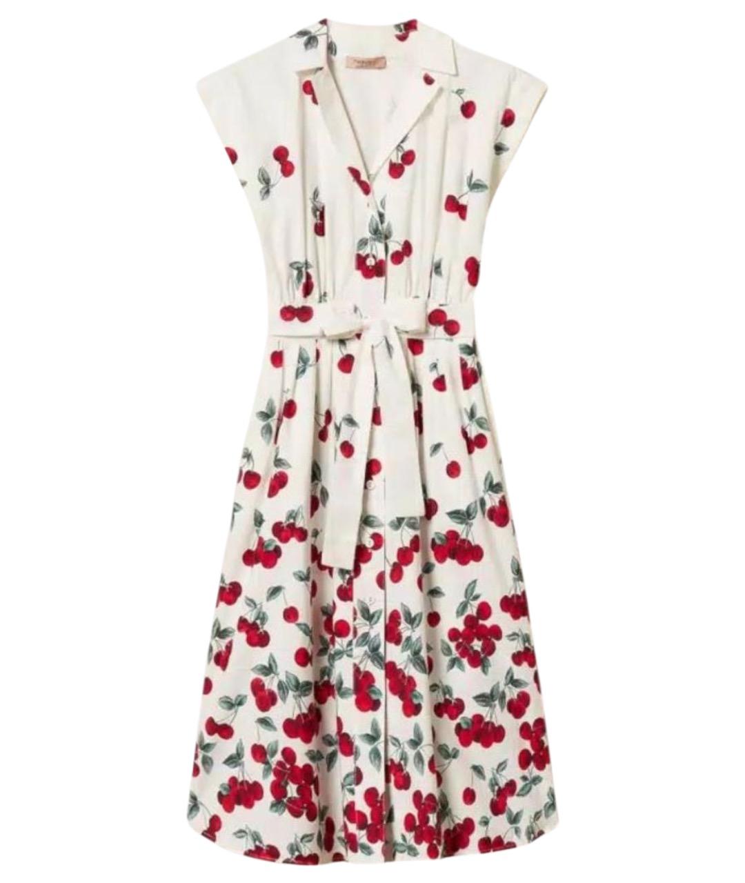 TWIN-SET Мульти хлопковое повседневное платье, фото 1