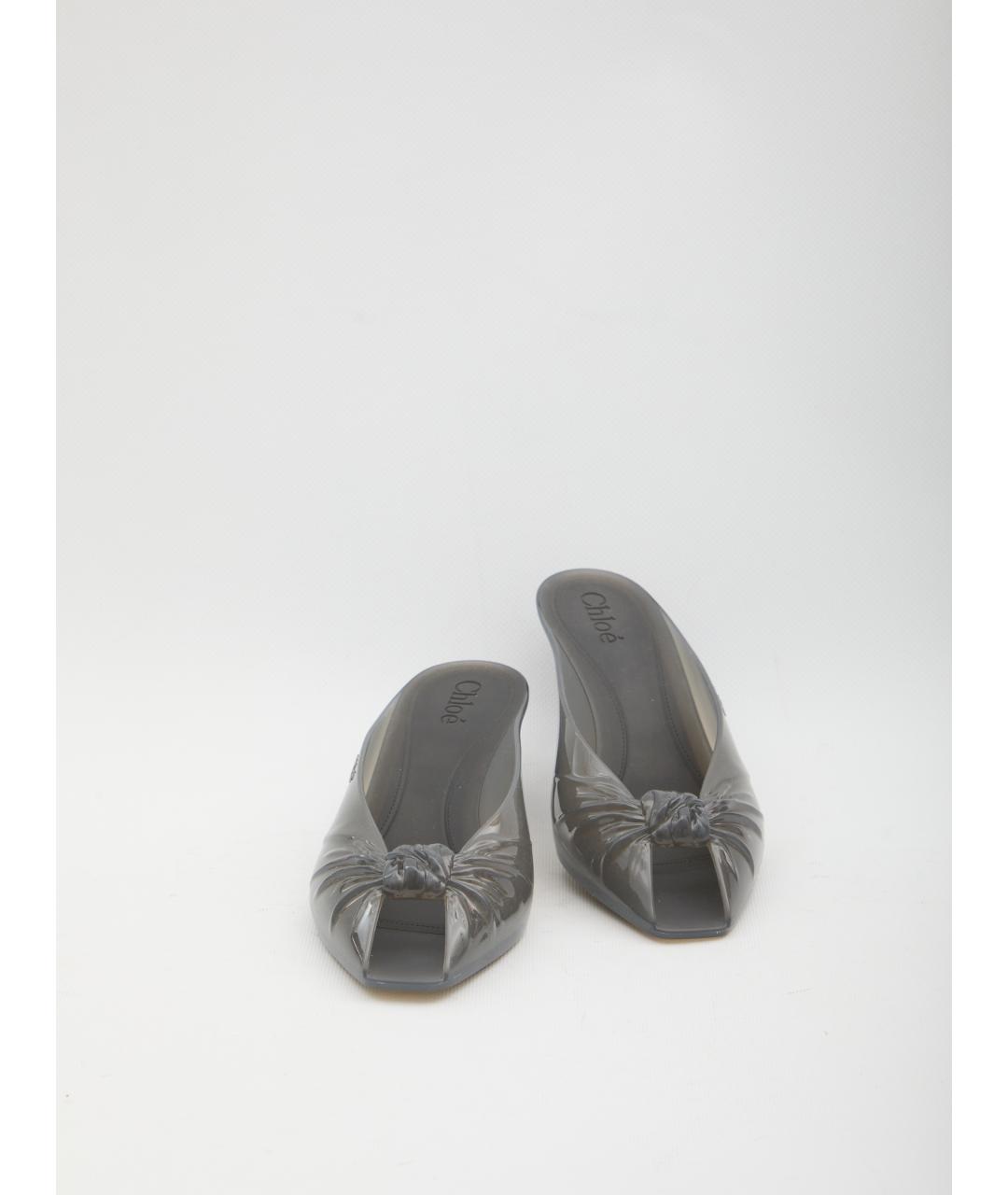 CHLOE Серые резиновые мюли, фото 5