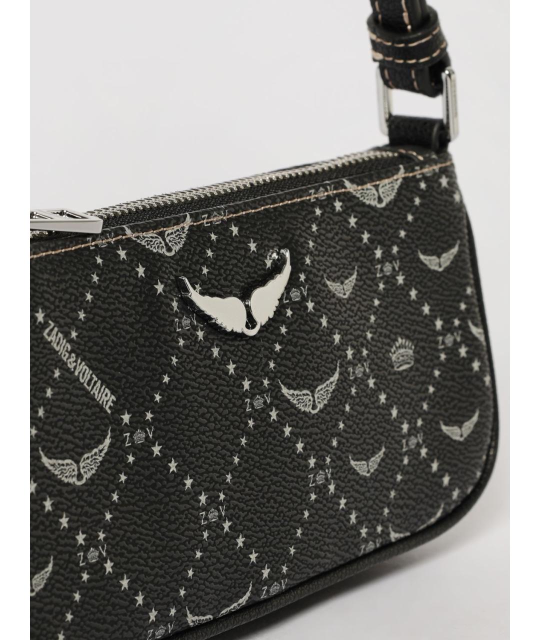 ZADIG & VOLTAIRE Черная кожаная сумка через плечо, фото 3