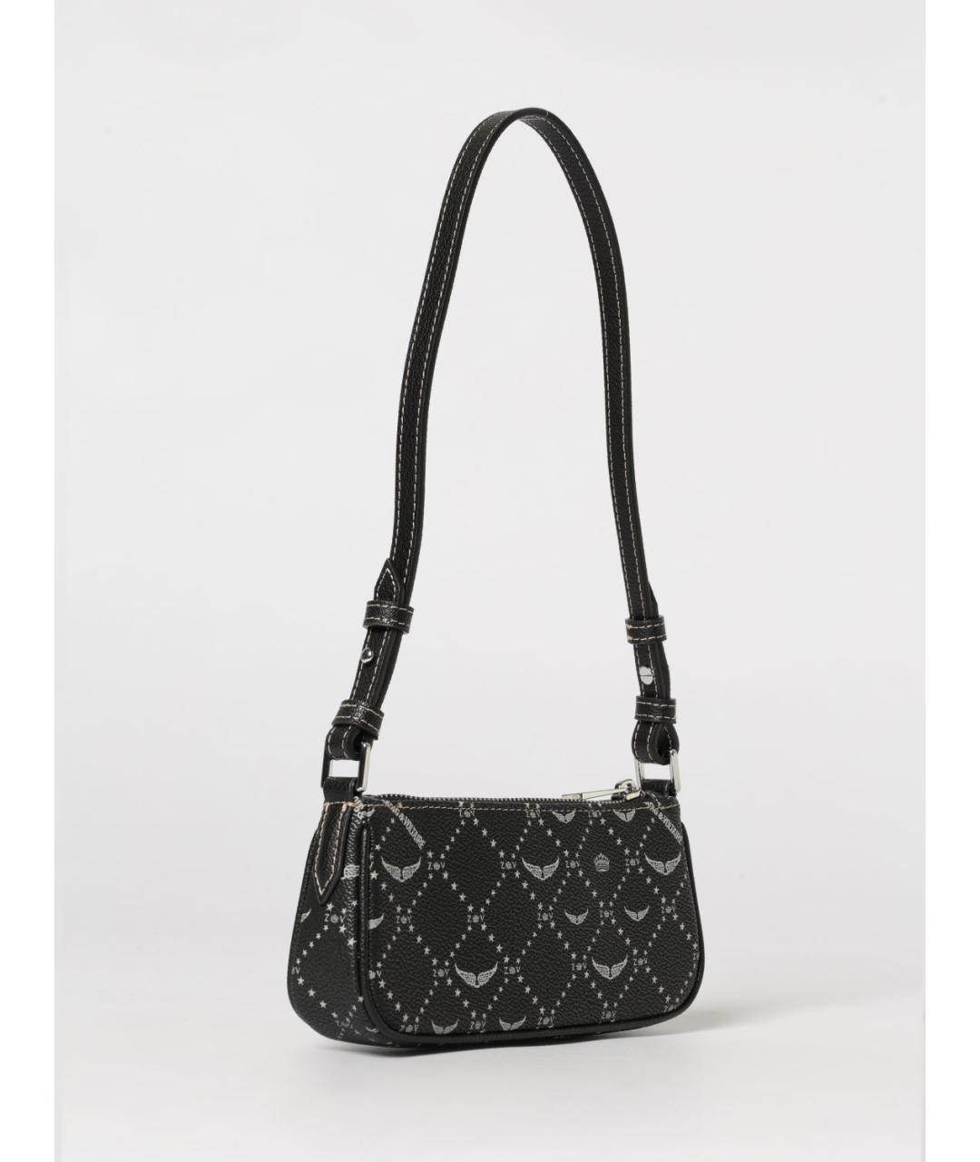 ZADIG & VOLTAIRE Черная кожаная сумка через плечо, фото 2