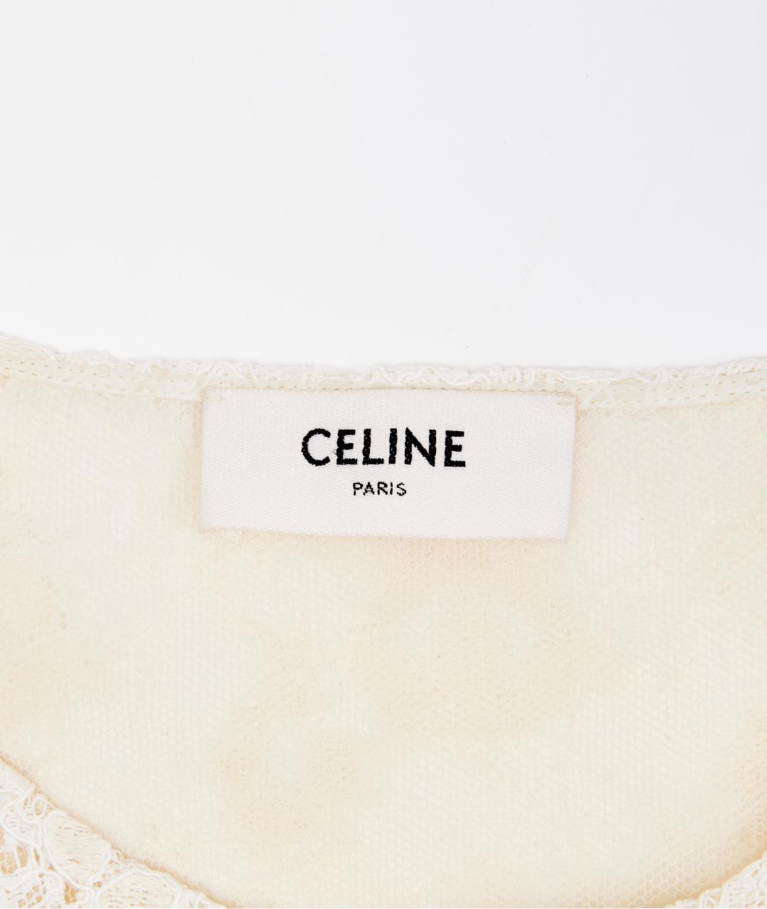 CELINE Бежевая вискозная блузы, фото 4