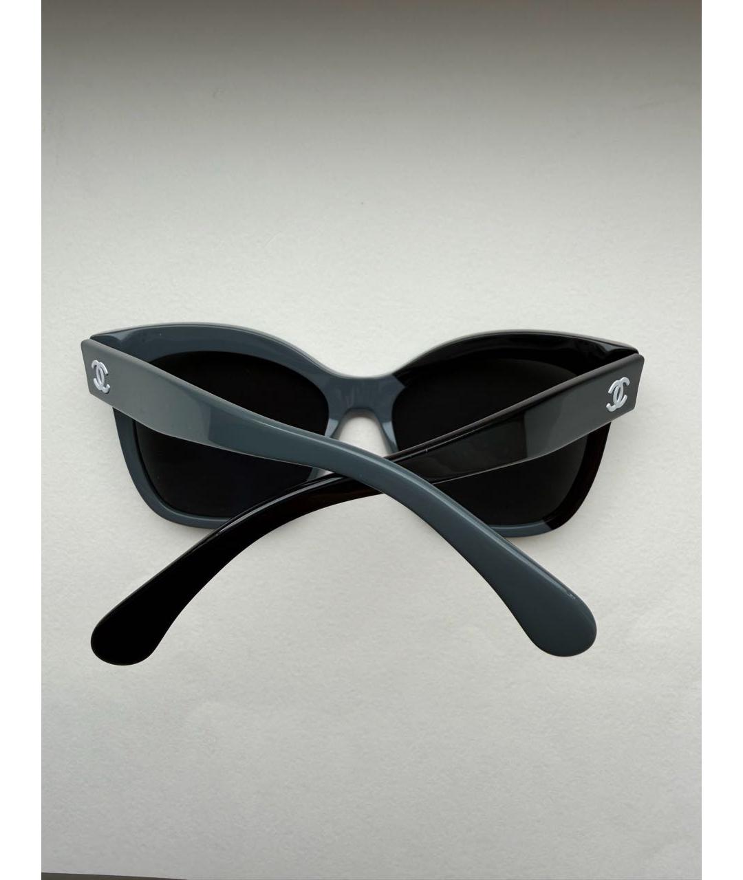 CHANEL Черные пластиковые солнцезащитные очки, фото 3