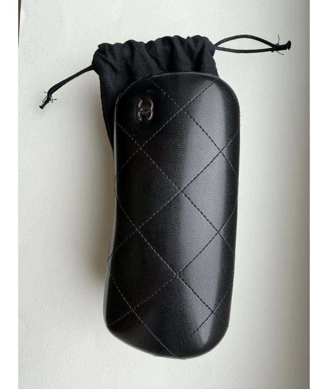 CHANEL Черные пластиковые солнцезащитные очки, фото 5