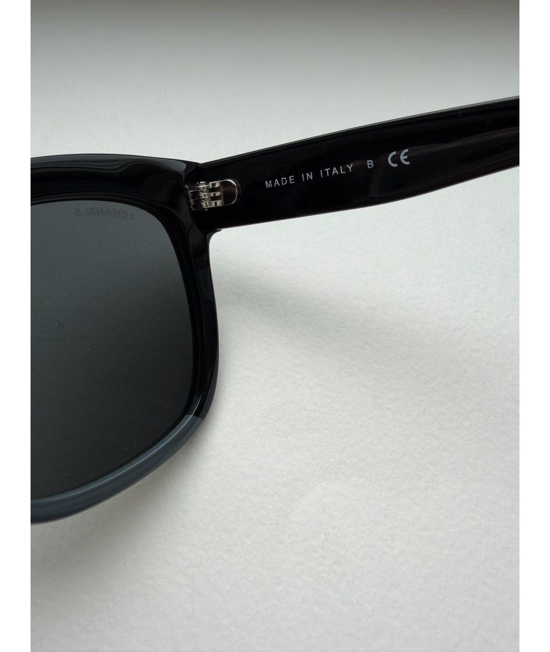 CHANEL Черные пластиковые солнцезащитные очки, фото 7