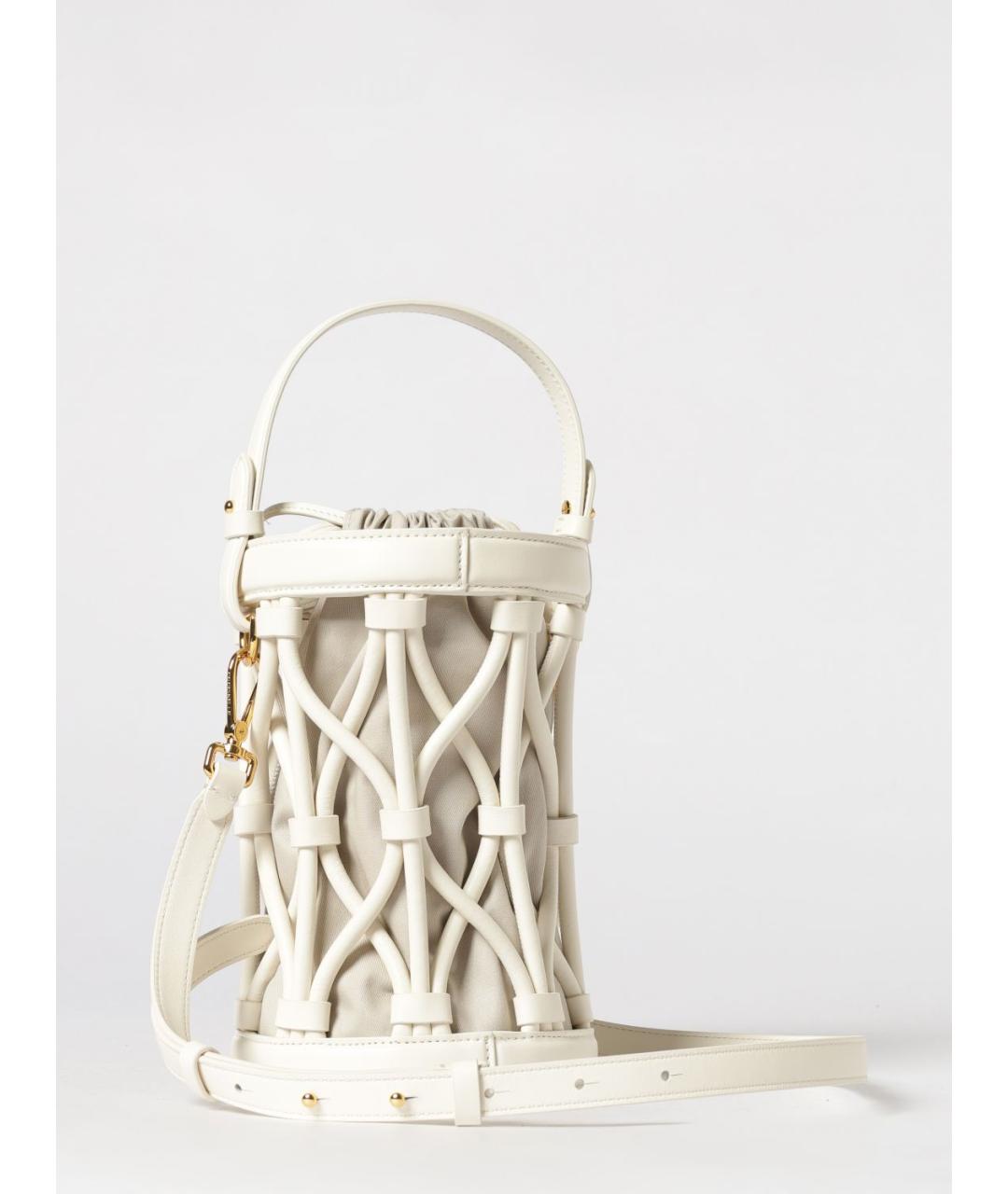 COCCINELLE Белая кожаная сумка с короткими ручками, фото 2
