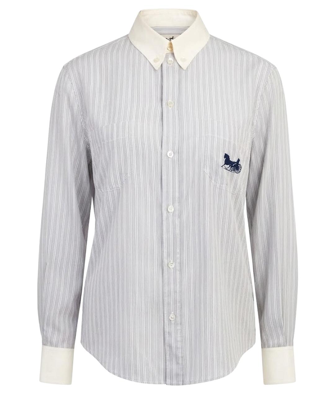 CELINE Голубая шелковая рубашка, фото 1