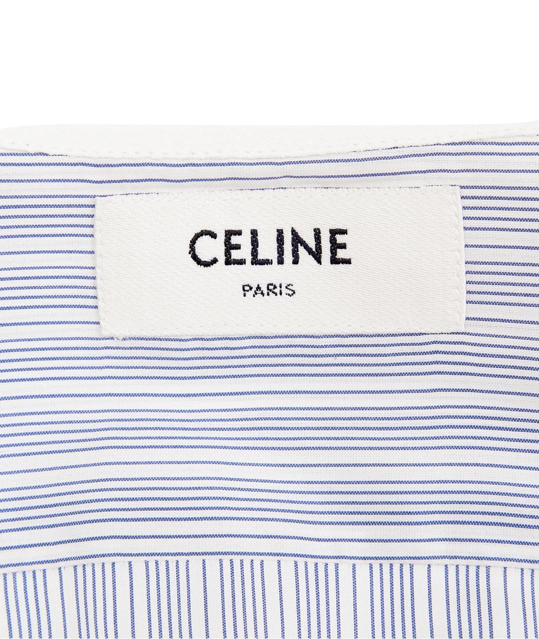 CELINE Голубая шелковая рубашка, фото 11