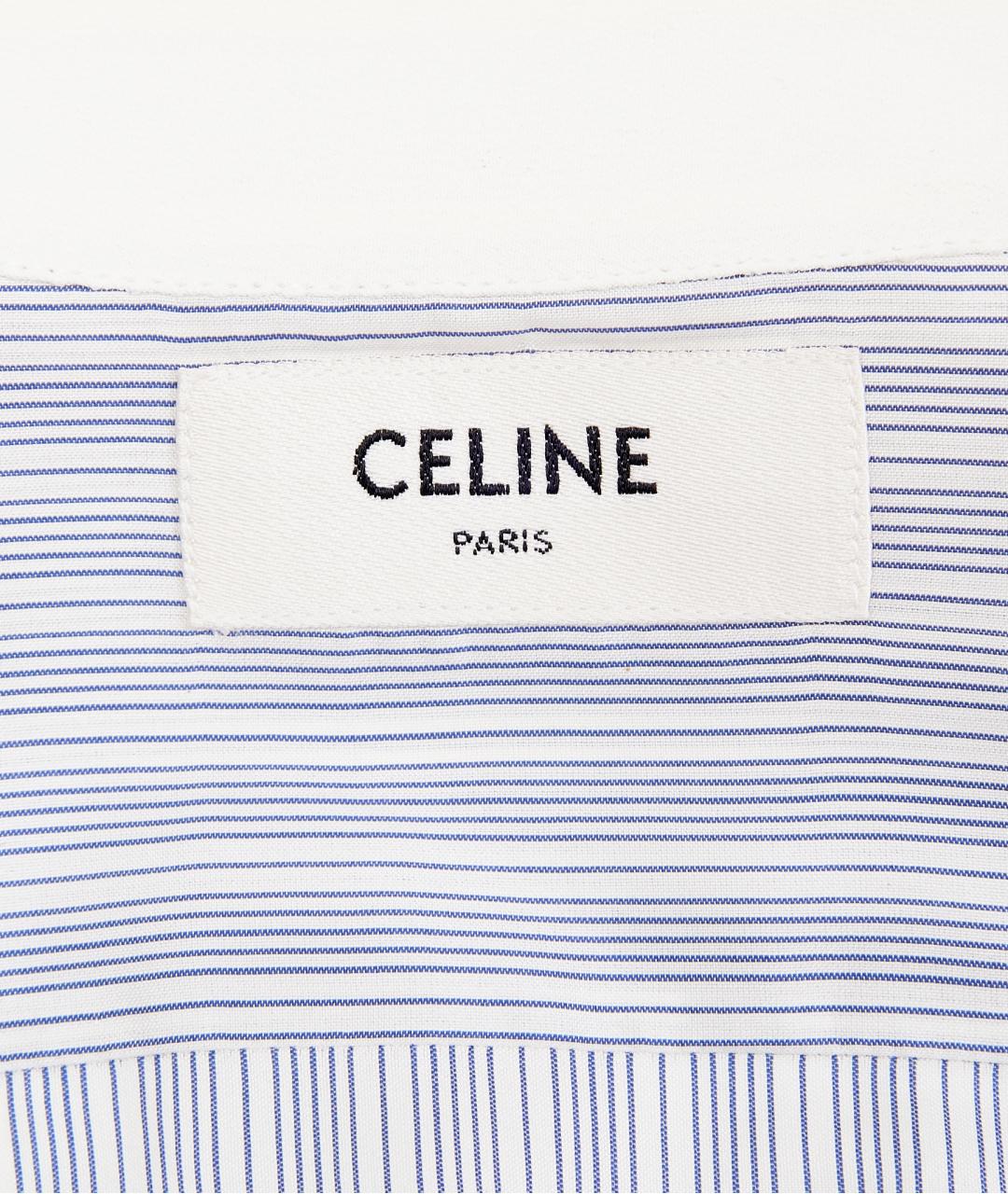 CELINE Голубая шелковая рубашка, фото 3