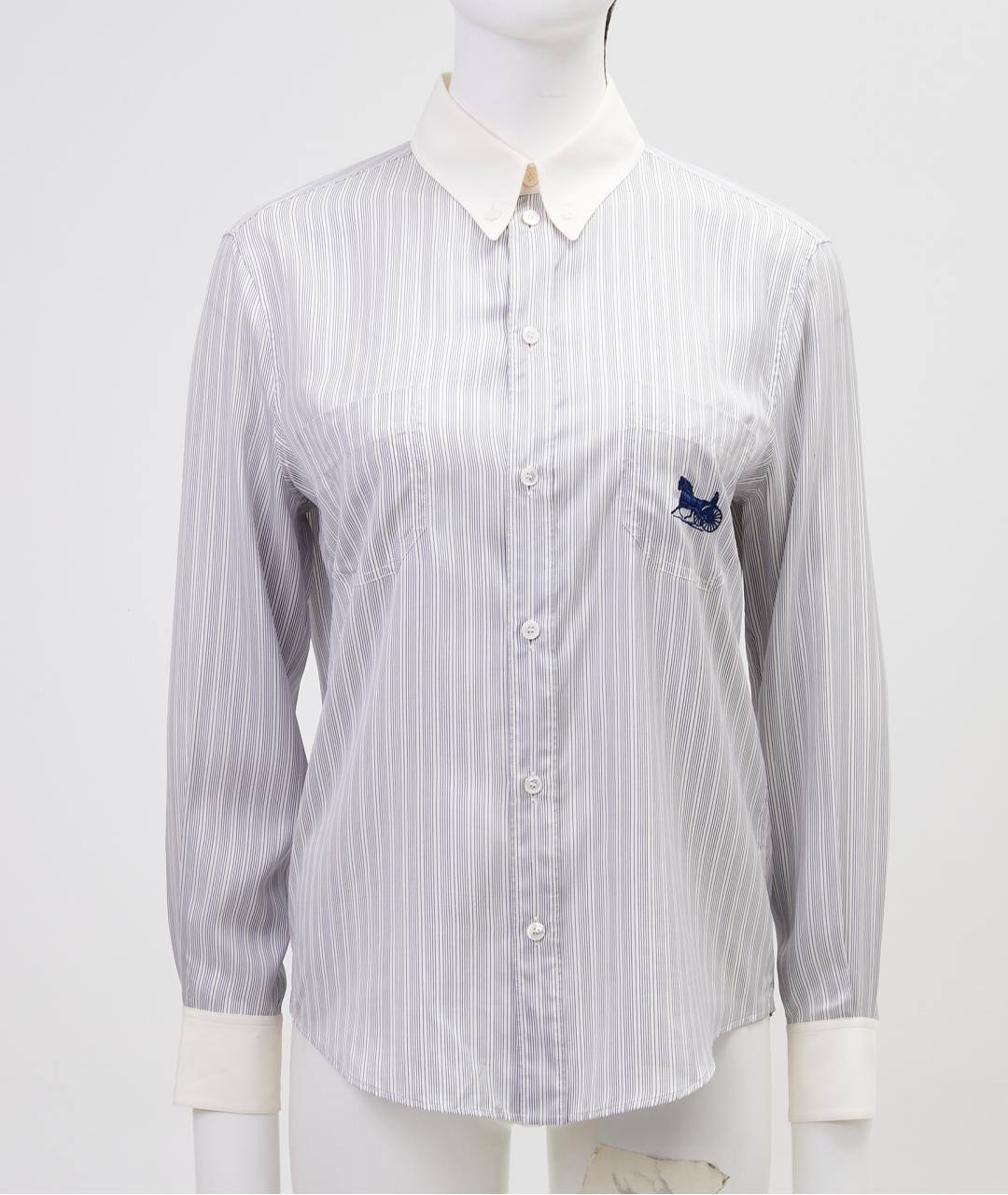 CELINE Голубая шелковая рубашка, фото 7