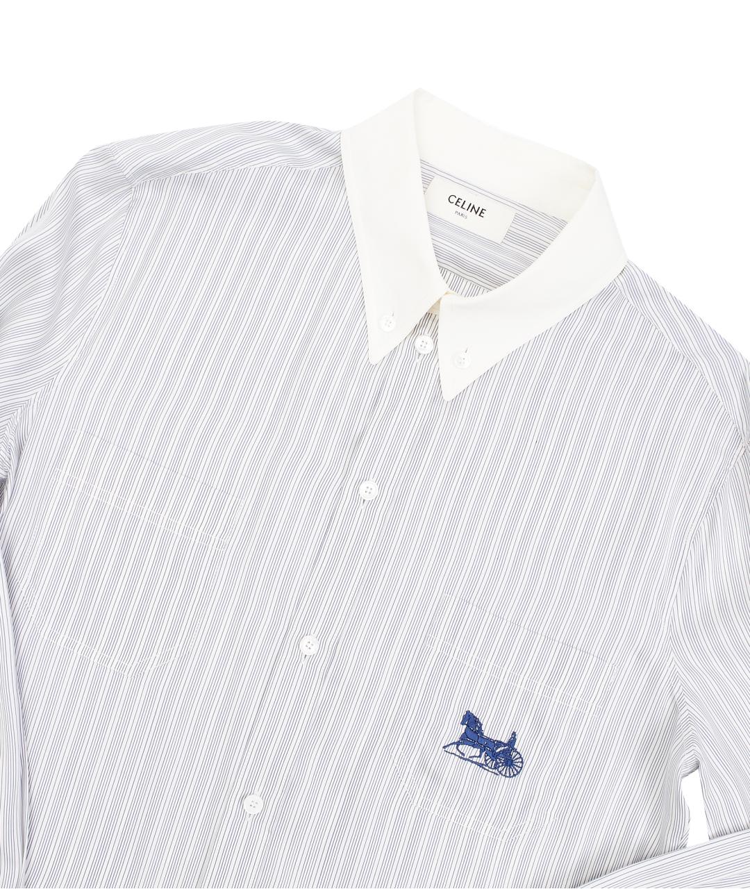 CELINE Голубая шелковая рубашка, фото 8