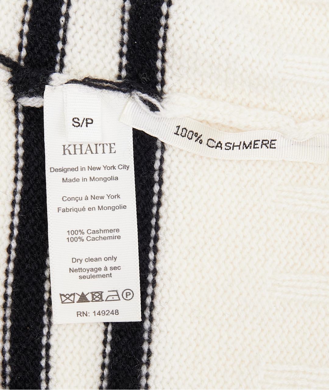 KHAITE Белый кашемировый джемпер / свитер, фото 6