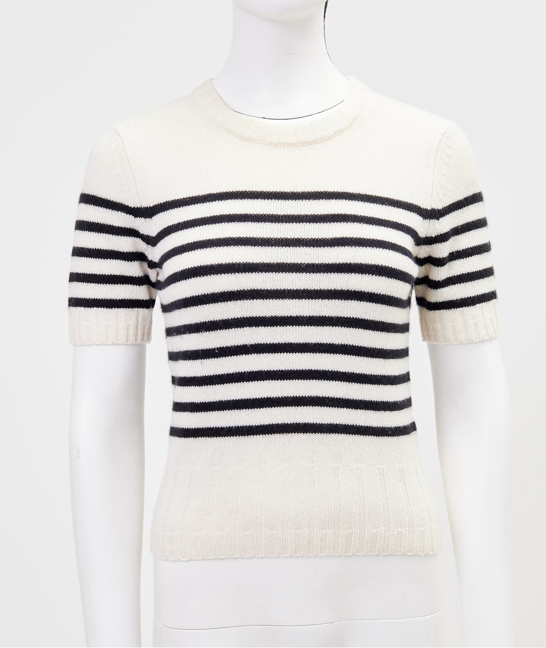 KHAITE Белый кашемировый джемпер / свитер, фото 5