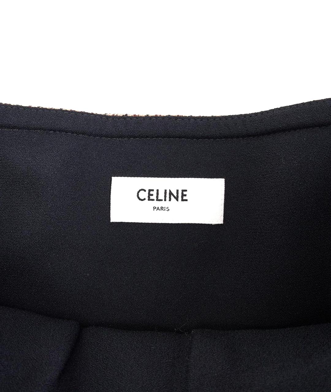 CELINE Коричневая шерстяная юбка мини, фото 9