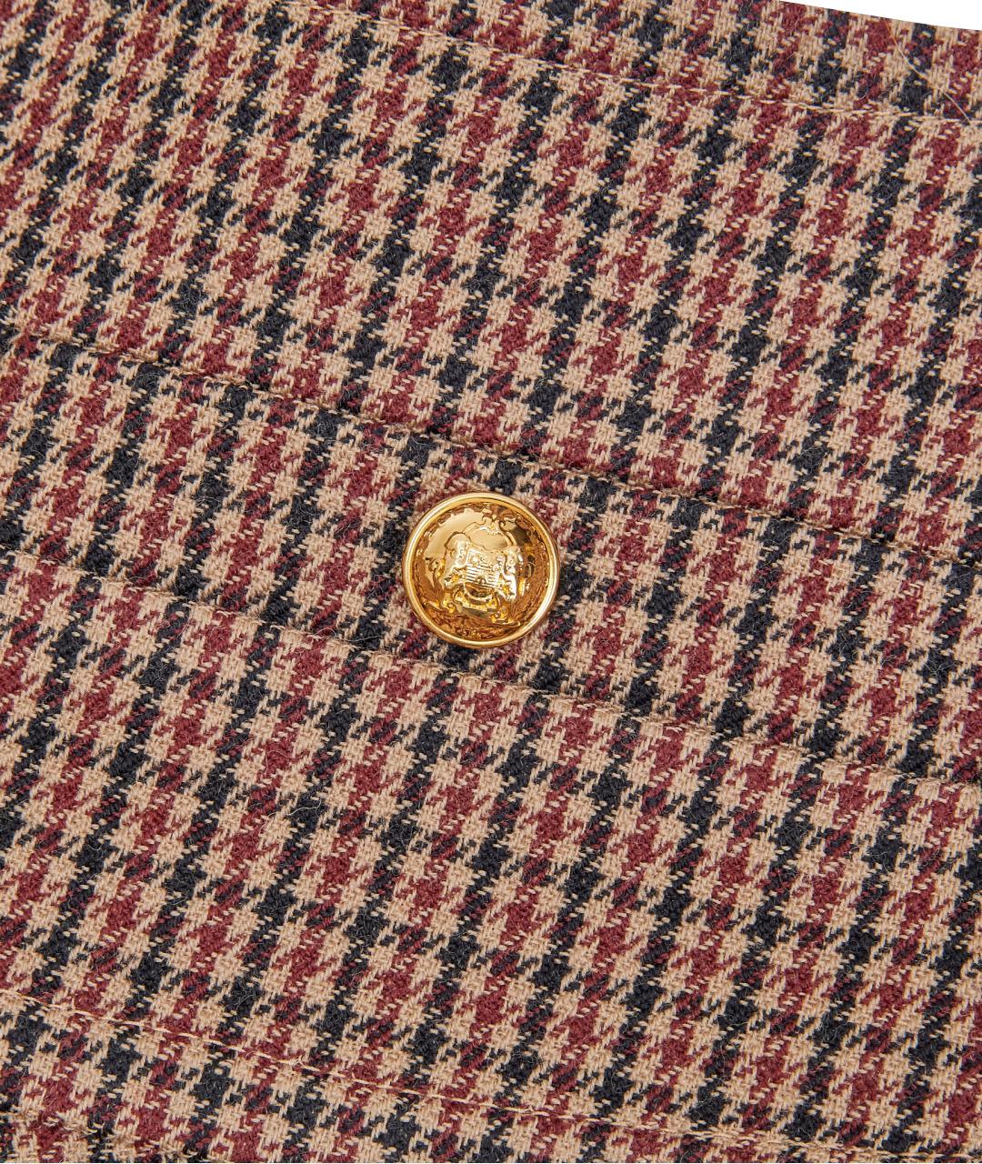 CELINE Коричневая шерстяная юбка мини, фото 10