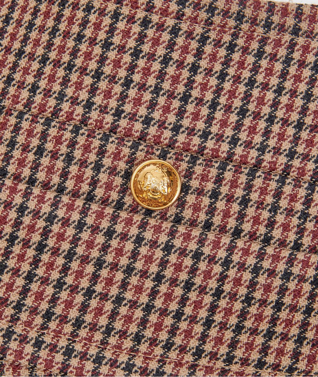 CELINE Коричневая шерстяная юбка мини, фото 4