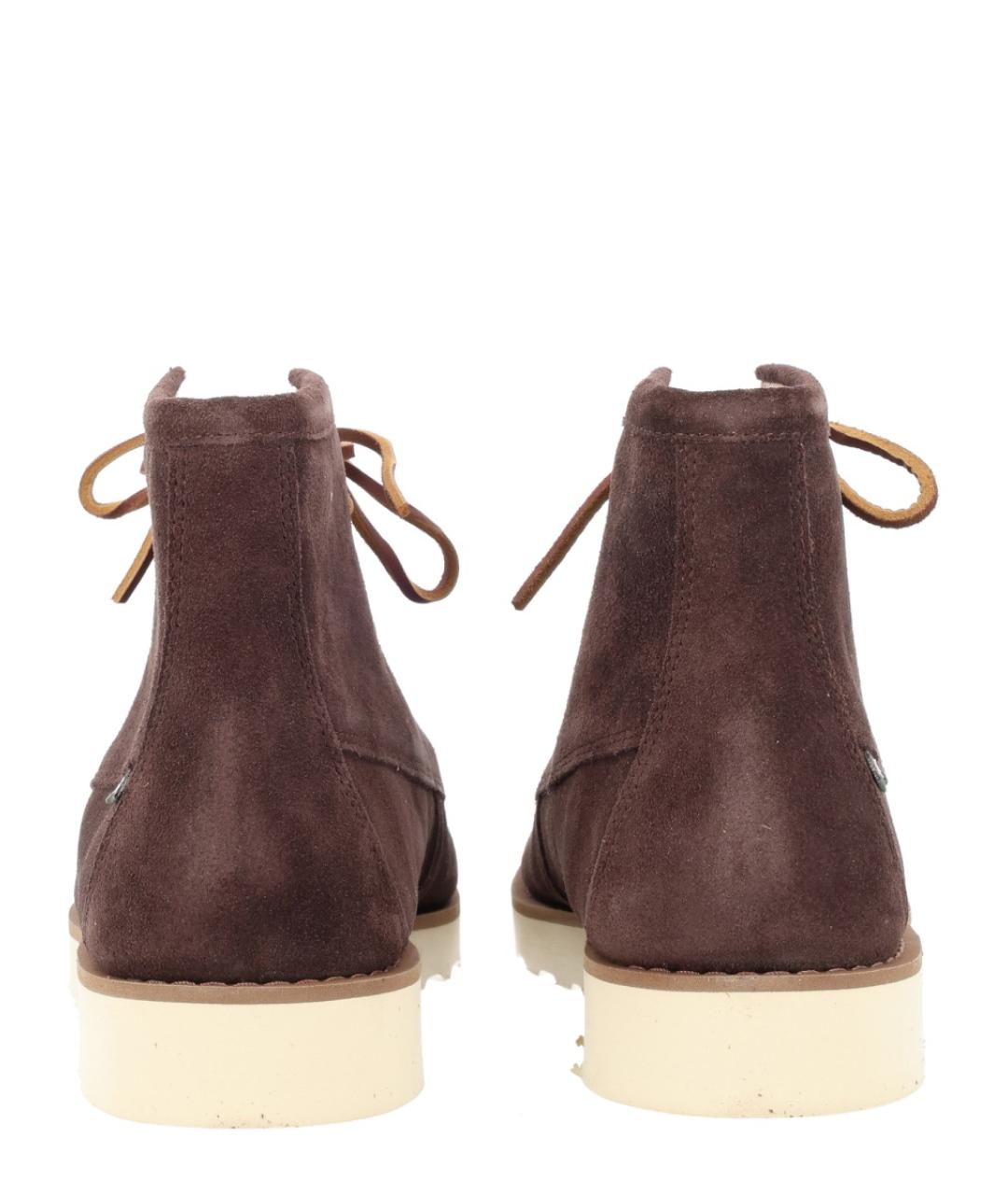 SEBAGO Коричневые кожаные высокие ботинки, фото 4