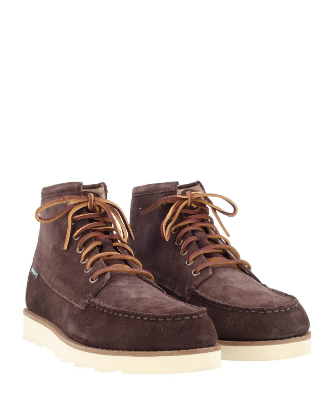 SEBAGO Коричневые кожаные высокие ботинки, фото 2