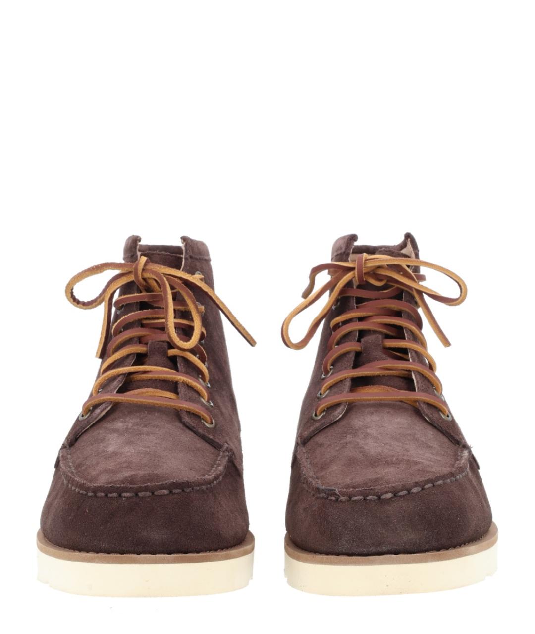 SEBAGO Коричневые кожаные высокие ботинки, фото 3