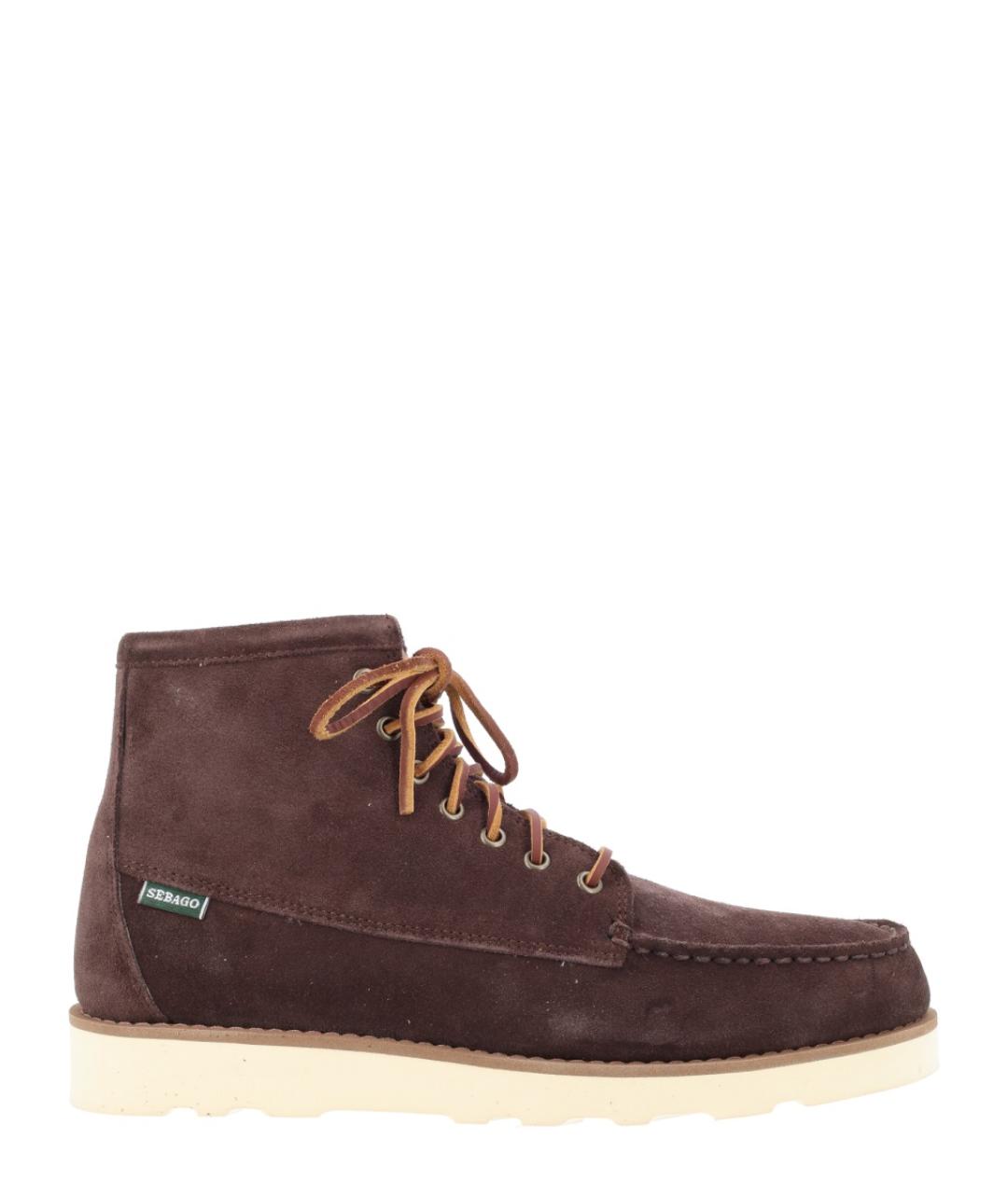 SEBAGO Коричневые кожаные высокие ботинки, фото 1