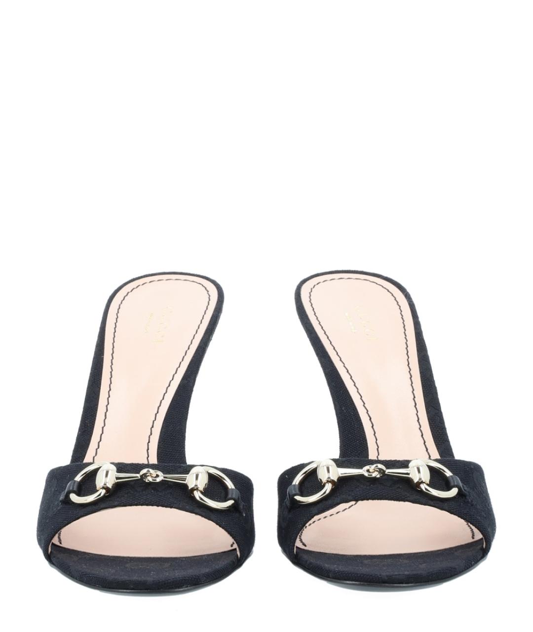 GUCCI Черные текстильные сандалии, фото 3