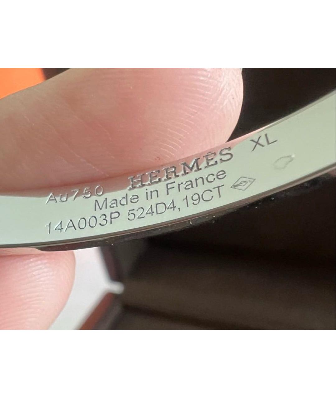 HERMES Серебрянный браслет из белого золота, фото 6