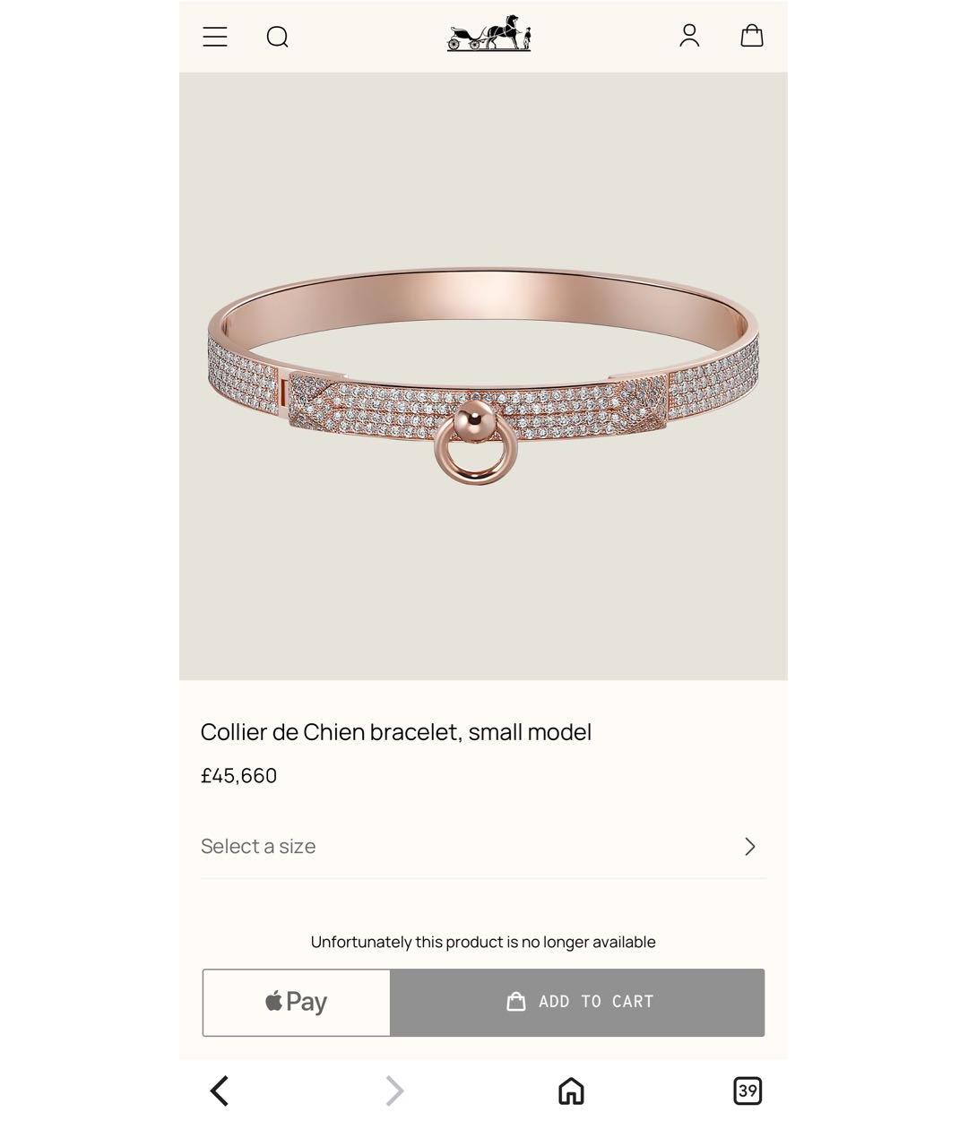 HERMES Серебрянный браслет из белого золота, фото 7