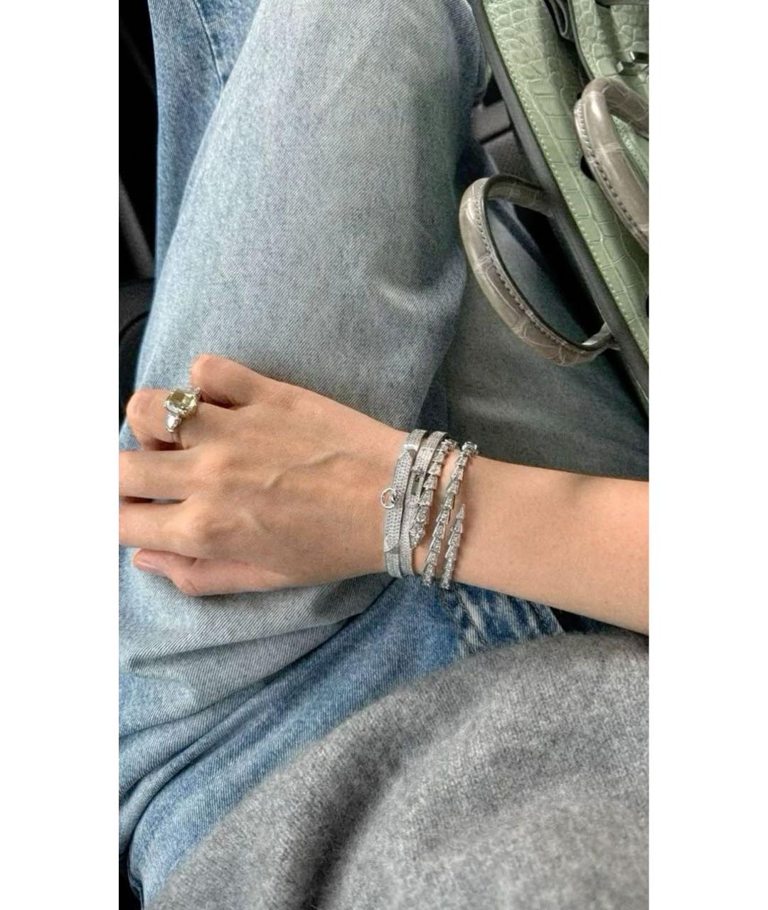 HERMES Серебрянный браслет из белого золота, фото 8