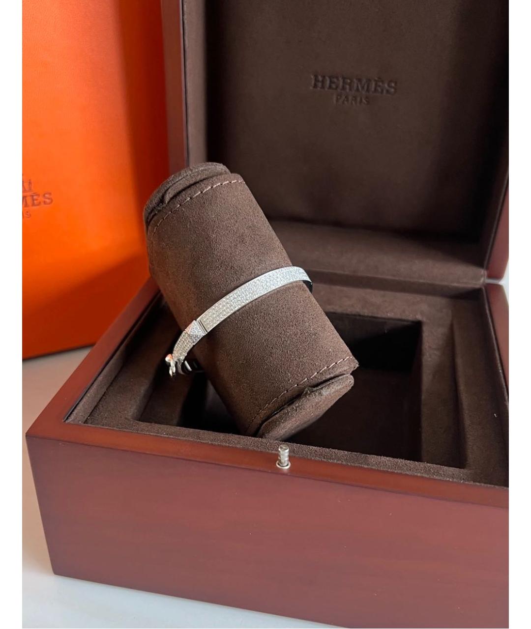 HERMES Серебрянный браслет из белого золота, фото 5