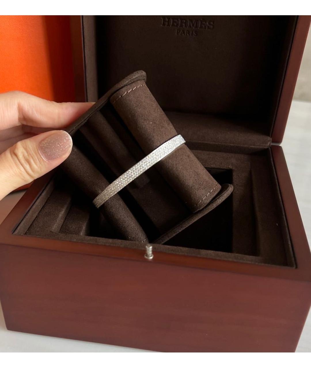 HERMES Серебрянный браслет из белого золота, фото 4