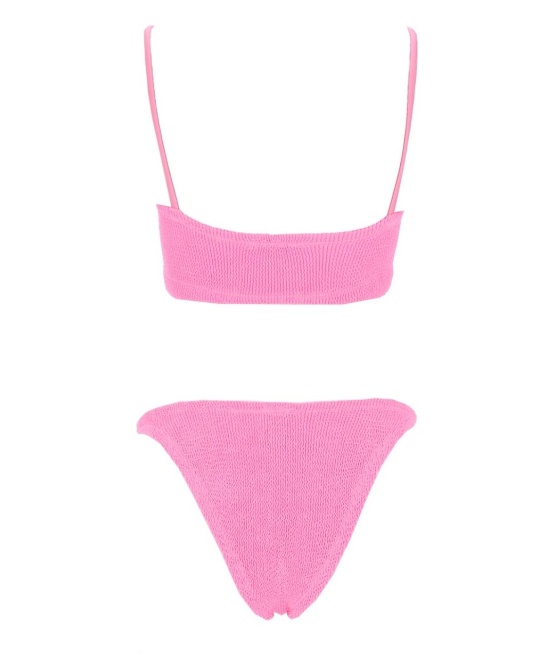 HUNZA G Розовый полиамидовый купальник, фото 2