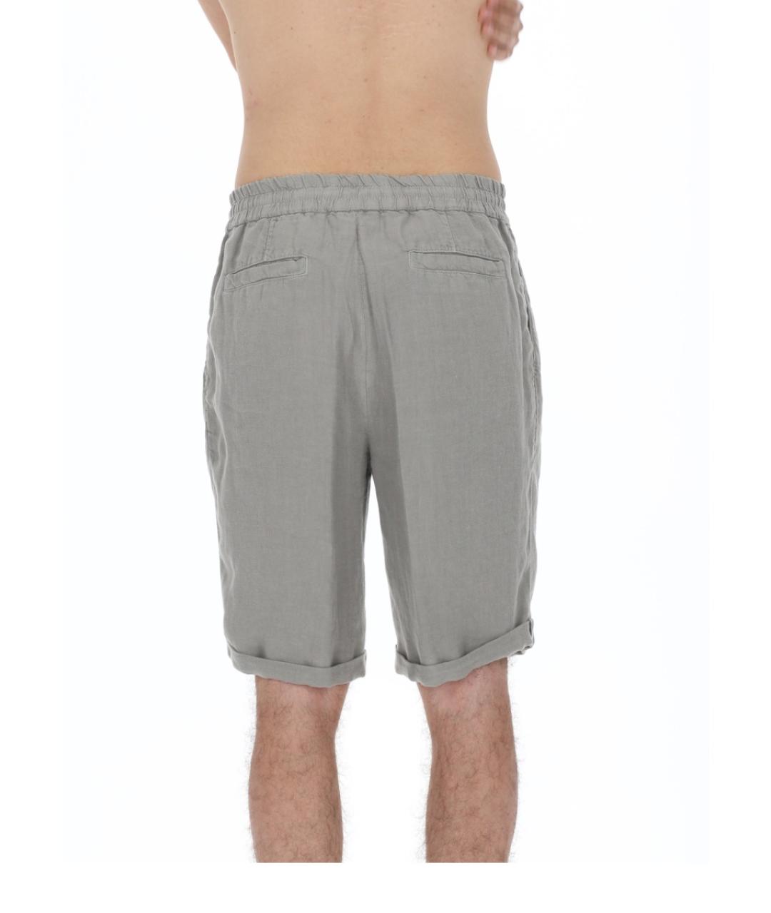 BRUNELLO CUCINELLI Серые льняные шорты, фото 2