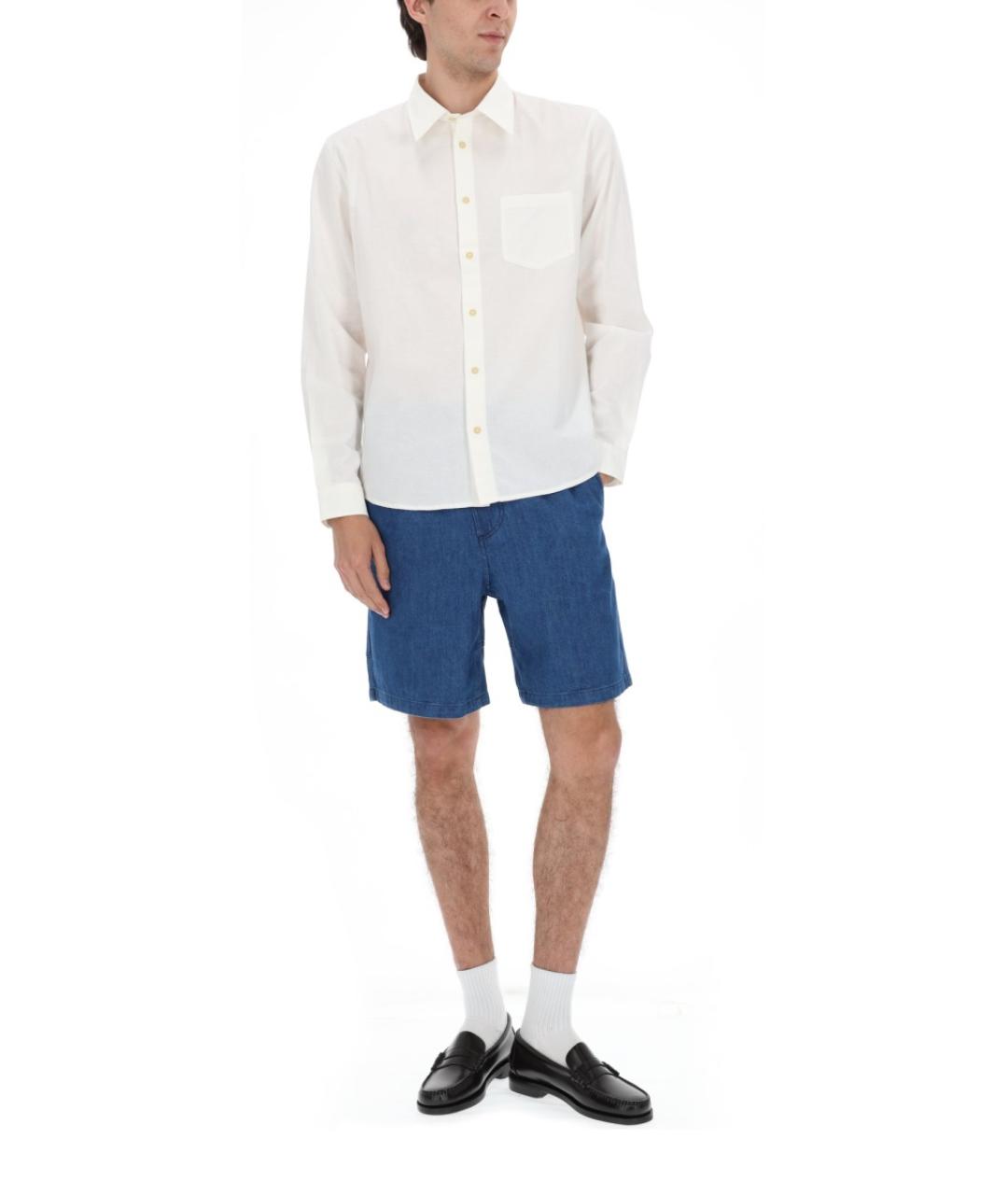 A.P.C. Белая хлопковая кэжуал рубашка, фото 3