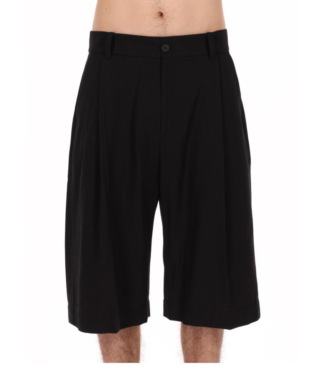 STUDIO NICHOLSON Черные хлопковые шорты, фото 1