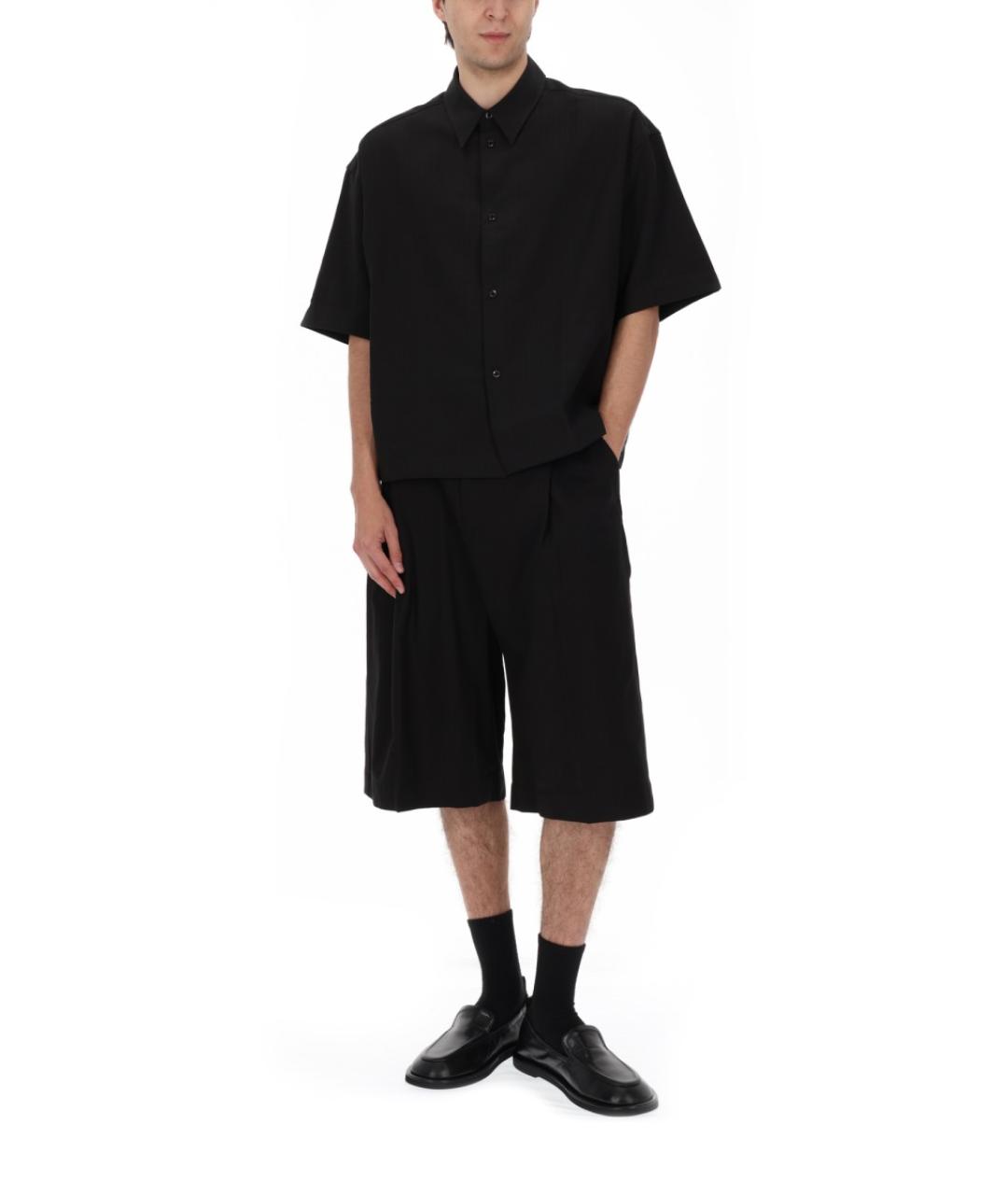 STUDIO NICHOLSON Черные хлопковые шорты, фото 3