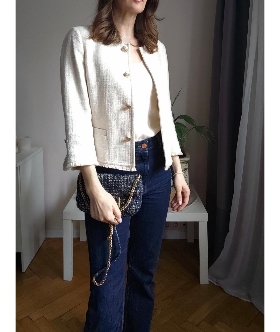 SEVENTY Белый твидовый жакет/пиджак, фото 4